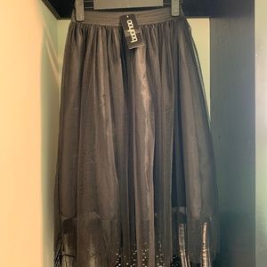 Tulle Midi Skirt